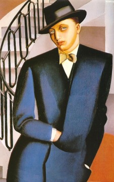 Tamara de Lempicka œuvres - le marquis d afflitto sur un escalier 1926 contemporain Tamara de Lempicka